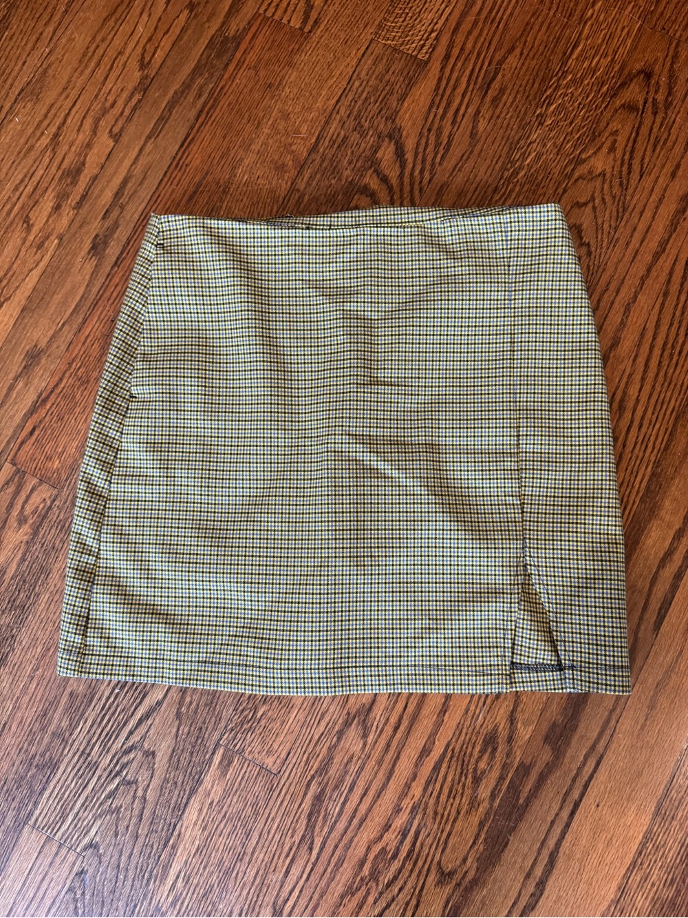 Urban Outfitters Yellow Check Mini Skirt